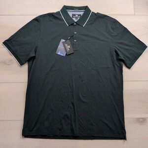 NEW Buttercloth Icy Cotton Polo Shirt Mens 2XL Emerald Green Calm Intrigue